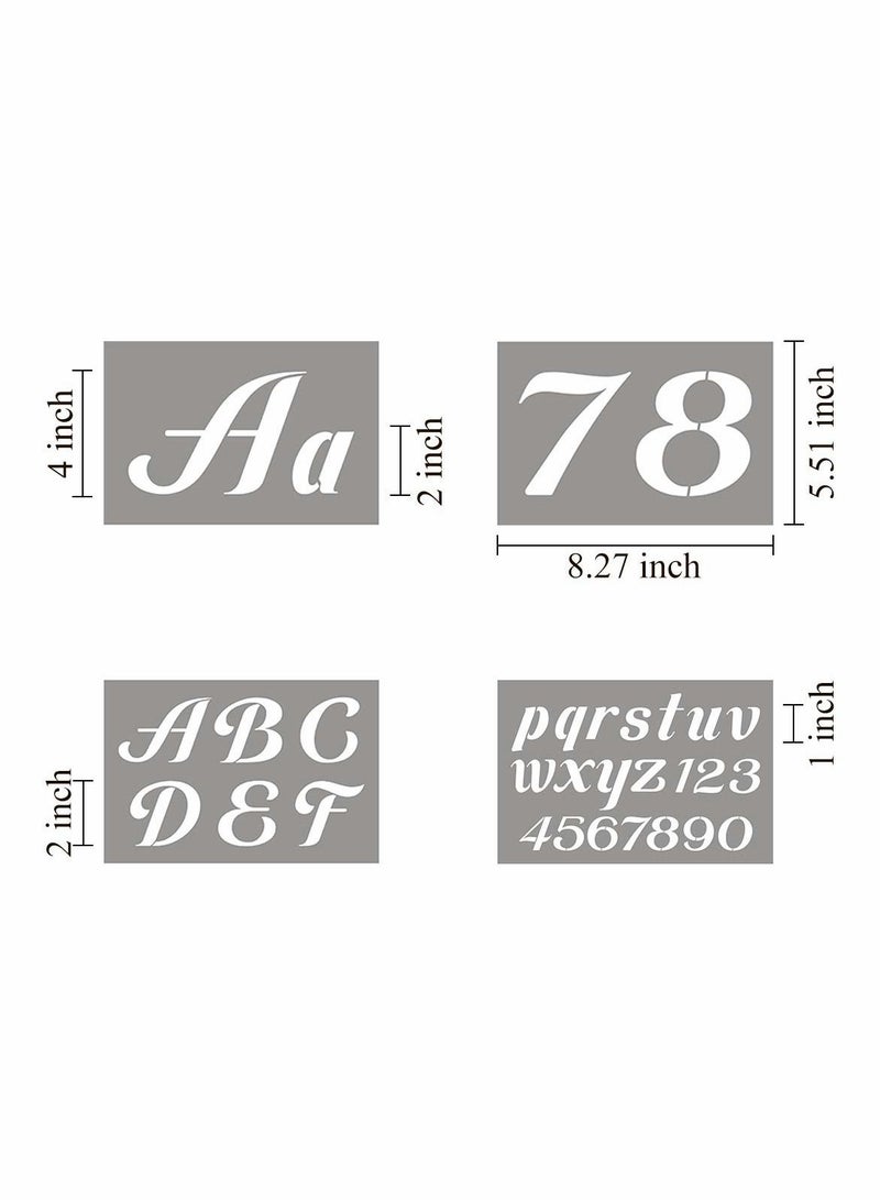 NIBEMINENT Large Letter Stencils for Painting on Wood 43 Pack Alphabet Number Stencil Templates with Signs Reusable Plastic in 158 Designs Chalkboard Fabric - Image 5
