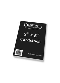 Desktop Publishing Supplies Premium Black Index Cards - Thick 80Lb Cover Stock - 3" X 5" Cardstock - 100 Pack  - Image 1