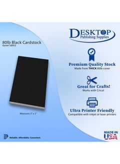 Desktop Publishing Supplies Premium Black Index Cards - Thick 80Lb Cover Stock - 3" X 5" Cardstock - 100 Pack  - Image 2