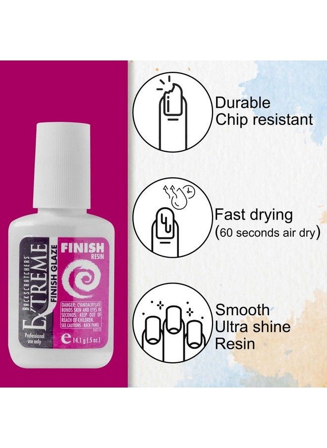 BACKSCRATCHERS - Extreme Finish Glaze Professional Glue For Nail Wraps And Fiberglass Nails .5Oz - Image 1