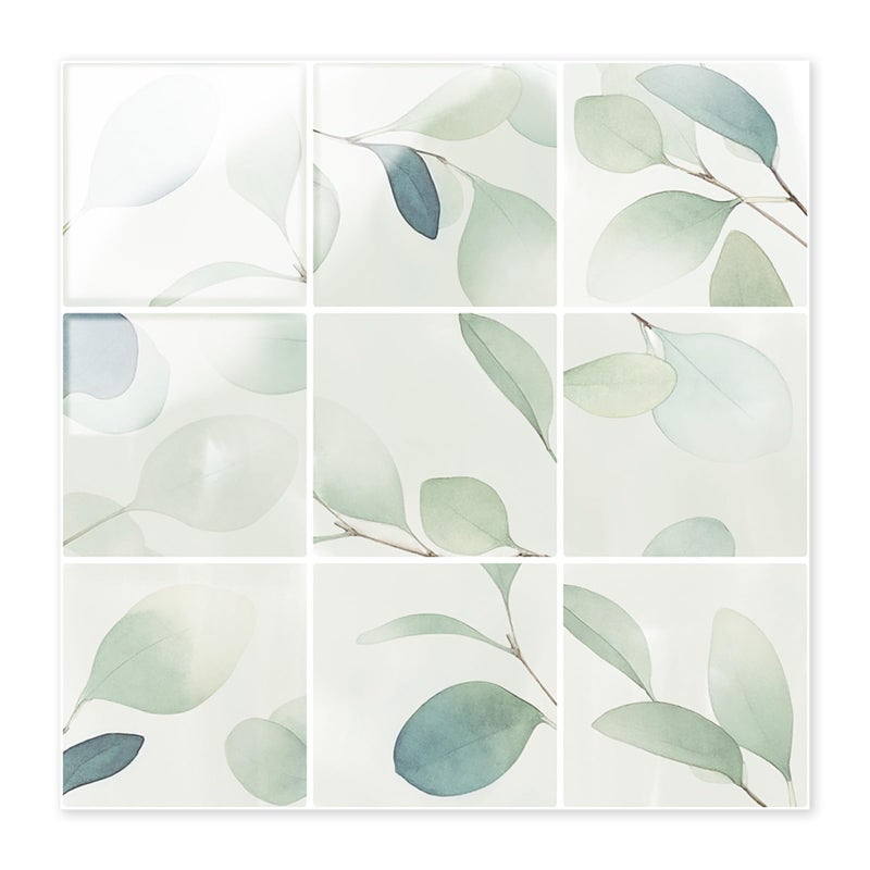 SVNOOC Peel & Stick Tile Stickers Waterproof Self-Adhesive Backsplash Stickers for Kitchen Bathroom Decor 10 Pack 11.8''x11.8'' (Green) - Image 1