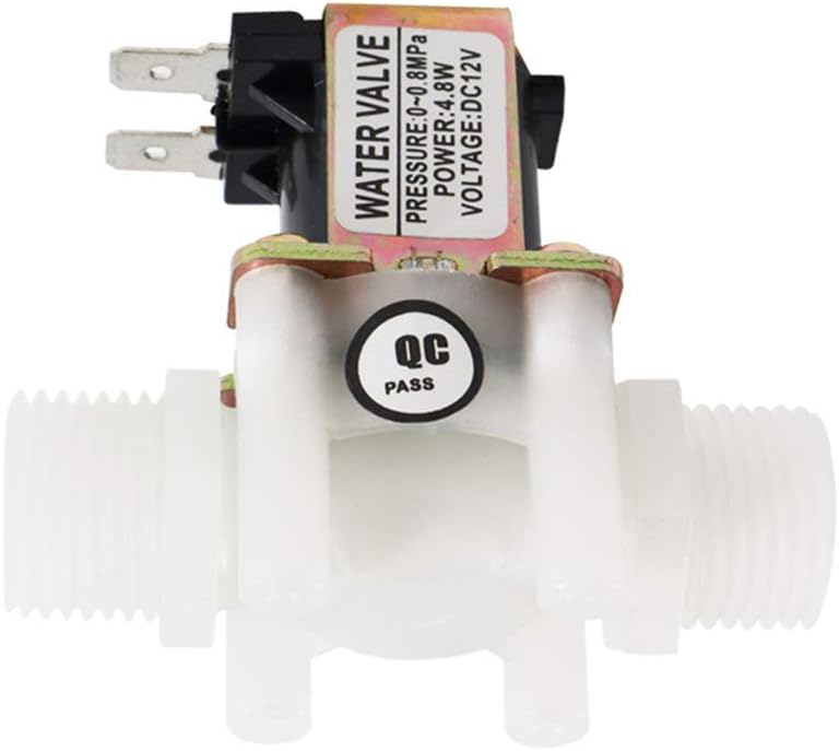 GENEDEY 1/2" DC 12V Solenoid Valve N/C Normally Closed Water Inlet Flow Switch - Image 1