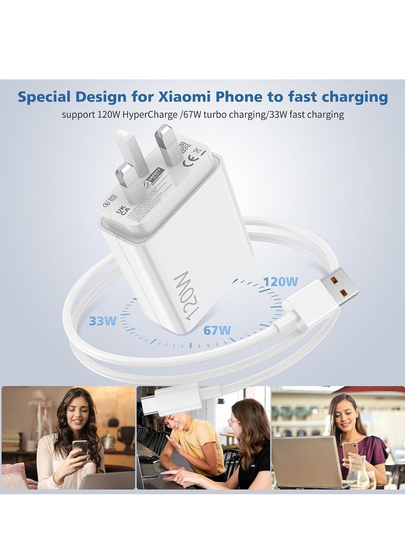 general For Xiaomi Charger 120W Hypercharge Fast Wall Charger for Xiaomi 14 13 12 13t 12t 12s Pro Lite Redmi Note K80 K70 K60 K50 14 13 13 Pro 12 11 Pro Plus Black Shark 3 4 5 6 Poco F6 F5  F4 Gt Mi Turbo 3 - Image 4