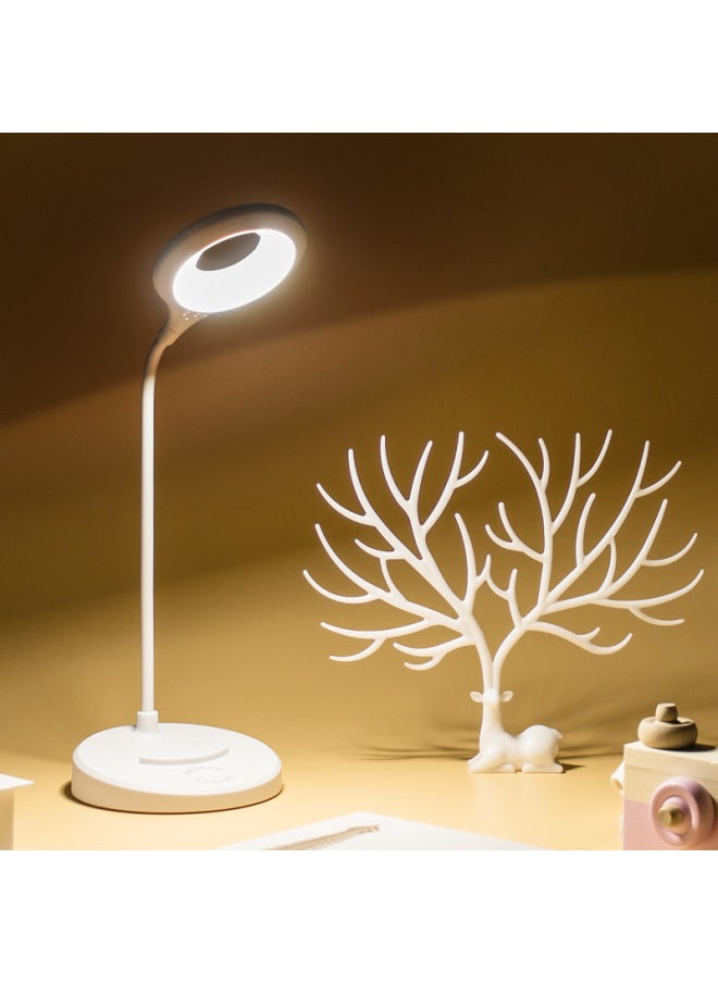 Generic - UBS Rechargeable LED Touch Reading Eye Protection Desk Lamp Dimmable Student Desk Lamp Gift Custom Multi-function Small Desk Lamp-Color:3552 Pink - Image 1