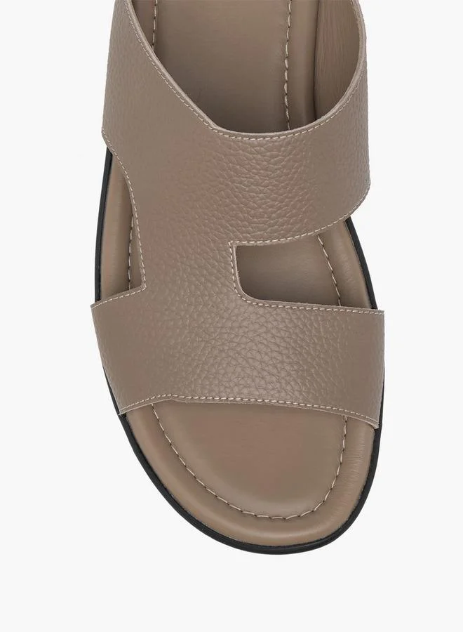 LBL by Shoexpress BEIGE Cutout Detail Slip-On Arabic Sandals for Men | Best Price UAE