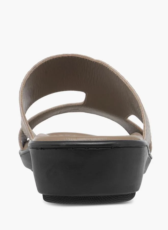 LBL by Shoexpress BEIGE Cutout Detail Slip-On Arabic Sandals for Men | Best Price UAE