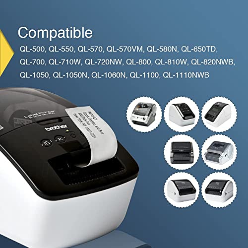 BETCKEY - Compatible Shipping Labels Replacement for Brother DK-1202 (2-3/7" x 4"), Use with Brother QL Label Printers [20 Rolls/6000 Labels] - Image 4