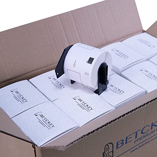 BETCKEY - Compatible Shipping Labels Replacement for Brother DK-1202 (2-3/7" x 4"), Use with Brother QL Label Printers [20 Rolls/6000 Labels] - Image 1