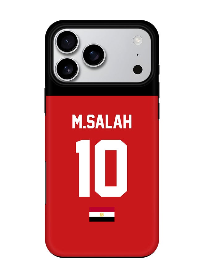 Stylizedd Tough Pro Magnetic Case for iPhone 17 Pro Max, Dual Layer hybrid PC + TPU Mobile Cover Matte - Football - Egypt,  M.Salah - Image 1