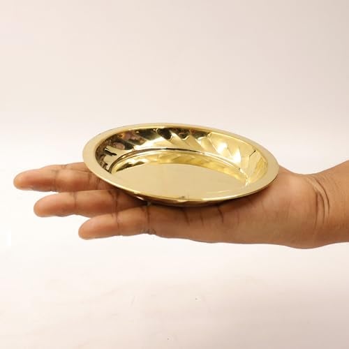Putrika Brass Plate with 11 Kuber Coins for Pooja|Puja Lakshmi Kubera Coin Set for Wealth|Prosperity & Vastu | Diwali Pooja Items for Mandir, Home Temple|Office&Gift Décor-Bobby Plate with 11 Coins - Image 3