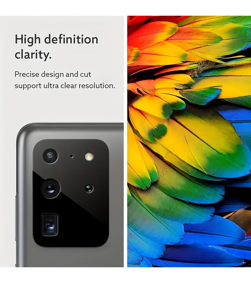 واقي عدسة الكاميرا متوافق مع Galaxy S20 Ultra - عبوة من قطعتين - Image 2