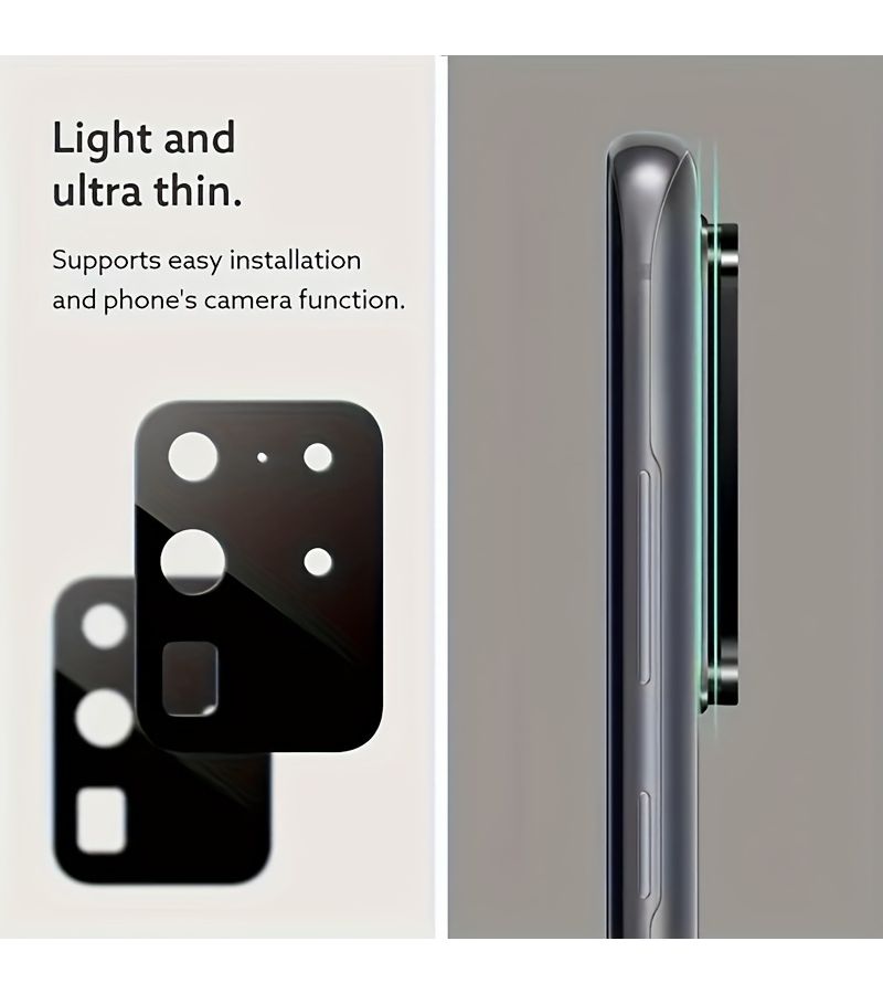 واقي عدسة الكاميرا متوافق مع Galaxy S20 Ultra - عبوة من قطعتين - Image 5
