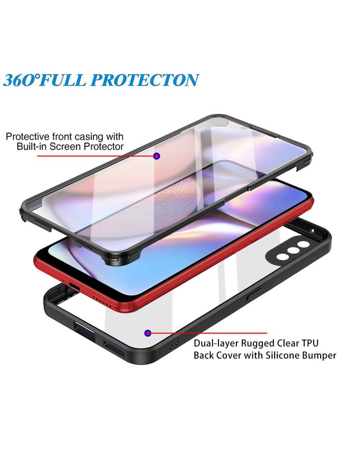 اس-توب جراب لهاتف Samsung Galaxy A10s مصنوع من الأكريليك + TPU، جراب هاتف مقاوم للصدمات بتغطية كاملة 360 درجة - Image 4