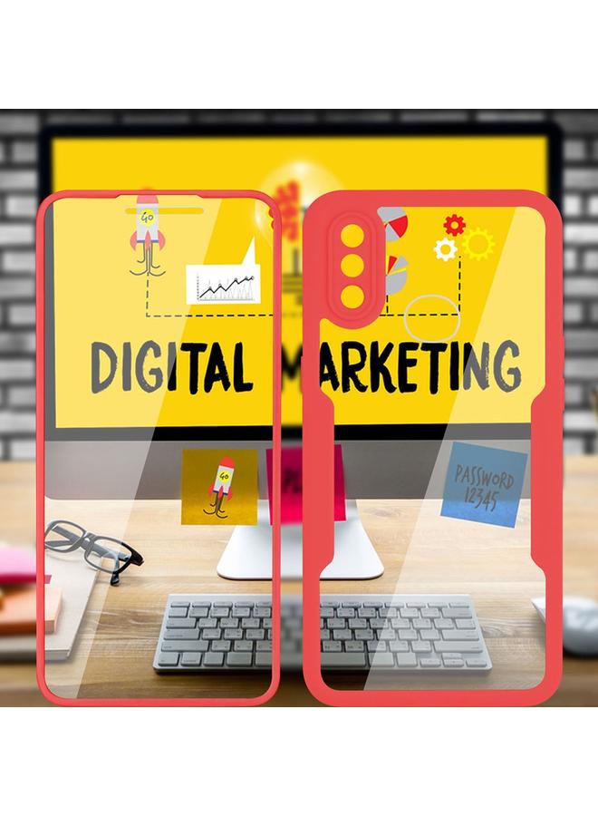 اس-توب جراب لهاتف Samsung Galaxy A10s مصنوع من الأكريليك + TPU، جراب هاتف مقاوم للصدمات بتغطية كاملة 360 درجة - Image 3