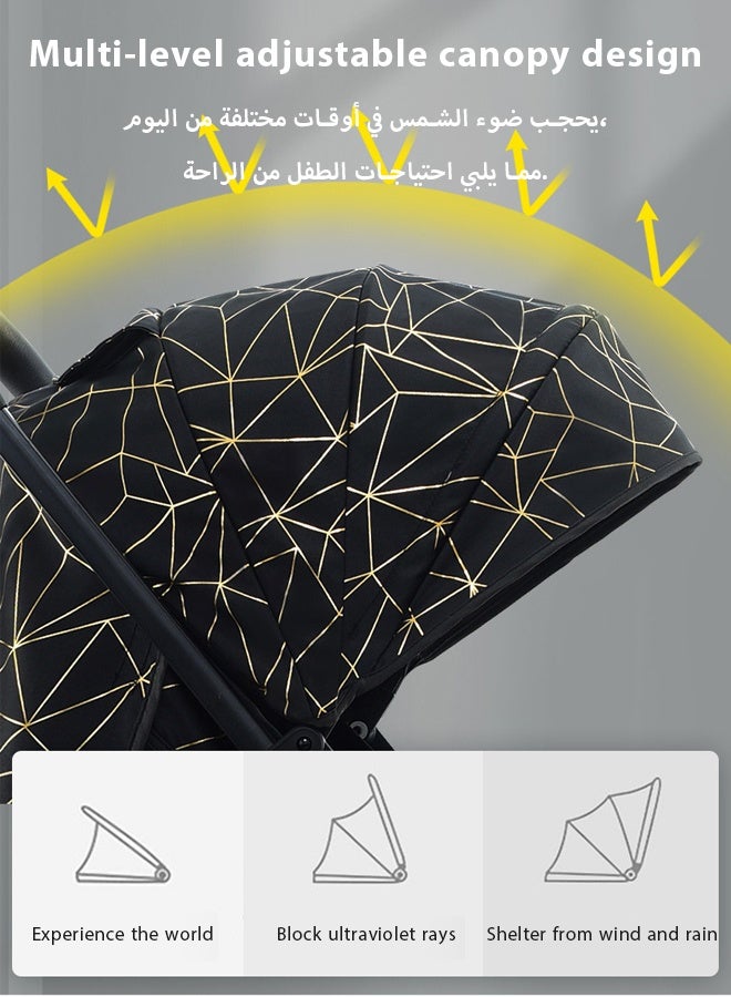 كيديليو عربة أطفال ثنائية الاتجاه | امتصاص صدمات ممتاز | مواجهة للأمام وللوالدين | مظلة ومقعد كبيران | حزام أمان خماسي النقاط | حامل أكواب | سلة كبيرة | طي سريع | رمادي من عمر 0 ​​إلى 48 شهرًا - Image 5