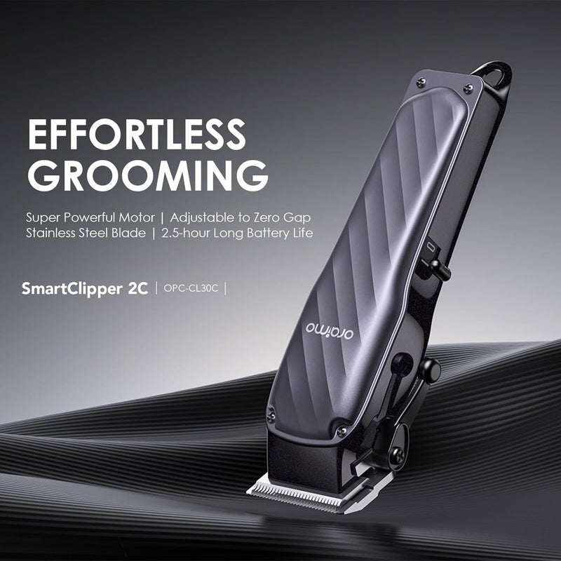 Oraimo Global Smart Tech Now in India  SmartClipper Cordless Trimmer for Men  6000 RPM Motor  SelfSharpening Blades  150 Min Runtime  Adjustable to Zero Gap  TypeC Charging  4 Combs - Image 2