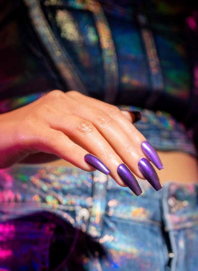 Gelish Chrome Stix, Chrome Nail Powder, Nail Art for Stunning Metallic Finish, Long-Lasting, Easy Application, Perfect for Professional and At-Home Use (Purple Glazed, 0.5g) - Image 3