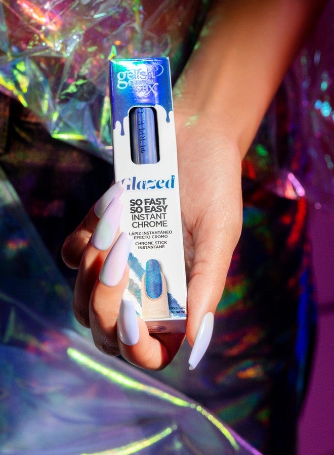 Gelish Chrome Stix, Chrome Nail Powder, Nail Art for Stunning Metallic Finish, Long-Lasting, Easy Application, Perfect for Professional and At-Home Use (Purple Glazed, 0.5g) - Image 5