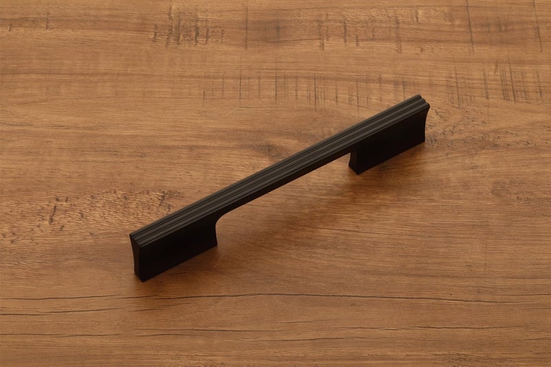 HARMONUS Fancy Aluminium Kitchen Cabinet HandlePull HandleDoor HandleDrawer HandleGlossy Black Finish Aluminium Alloy 36 INCH 5 PCS HCBLACKSAC28536 INCH - Image 2