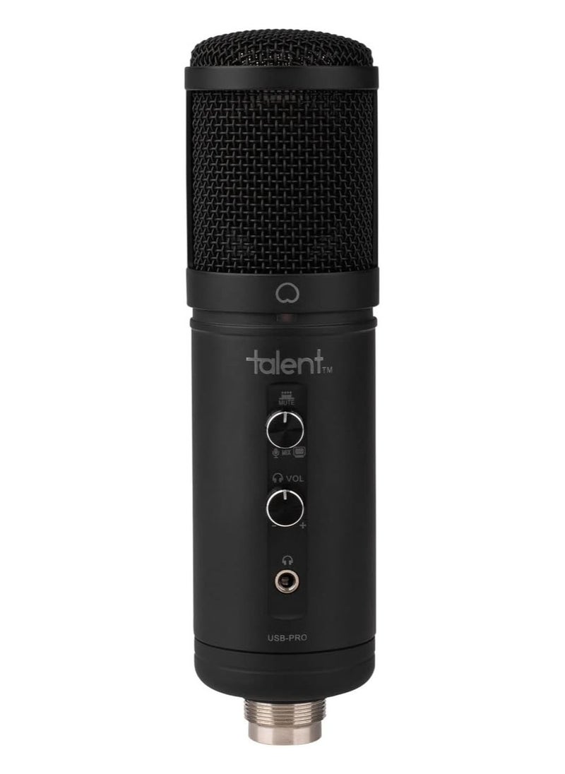 تالنت - Talent USB-Pro ميكروفون USB احترافي مع مزيج إخراج سماعة الرأس وعناصر التحكم في مستوى الصوت - Image 1