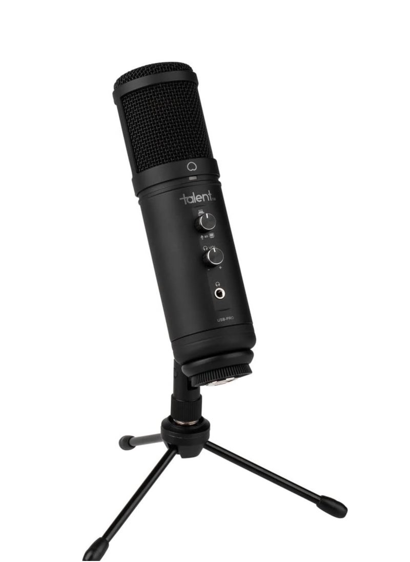 تالنت - Talent USB-Pro ميكروفون USB احترافي مع مزيج إخراج سماعة الرأس وعناصر التحكم في مستوى الصوت - Image 1