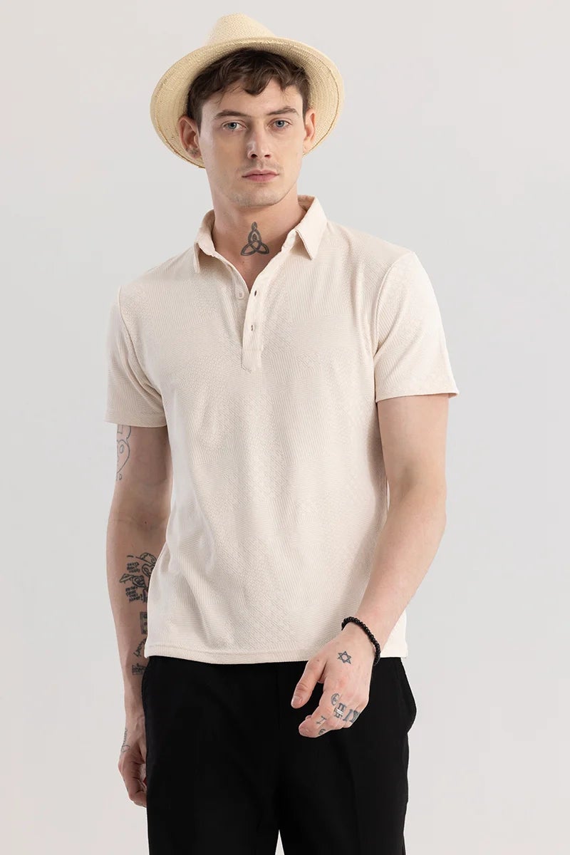 SNITCH Meteor Cream Polo T-Shirt - Image 1