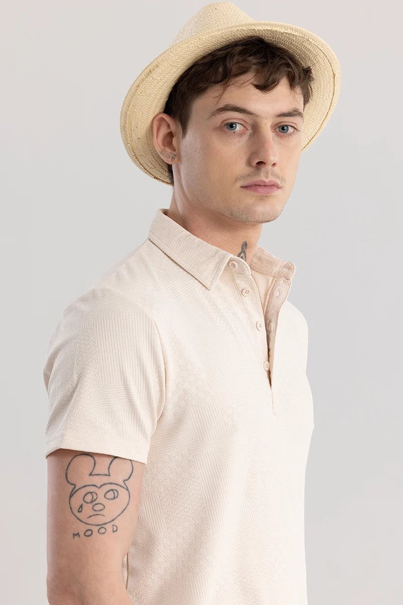 SNITCH Meteor Cream Polo T-Shirt - Image 5