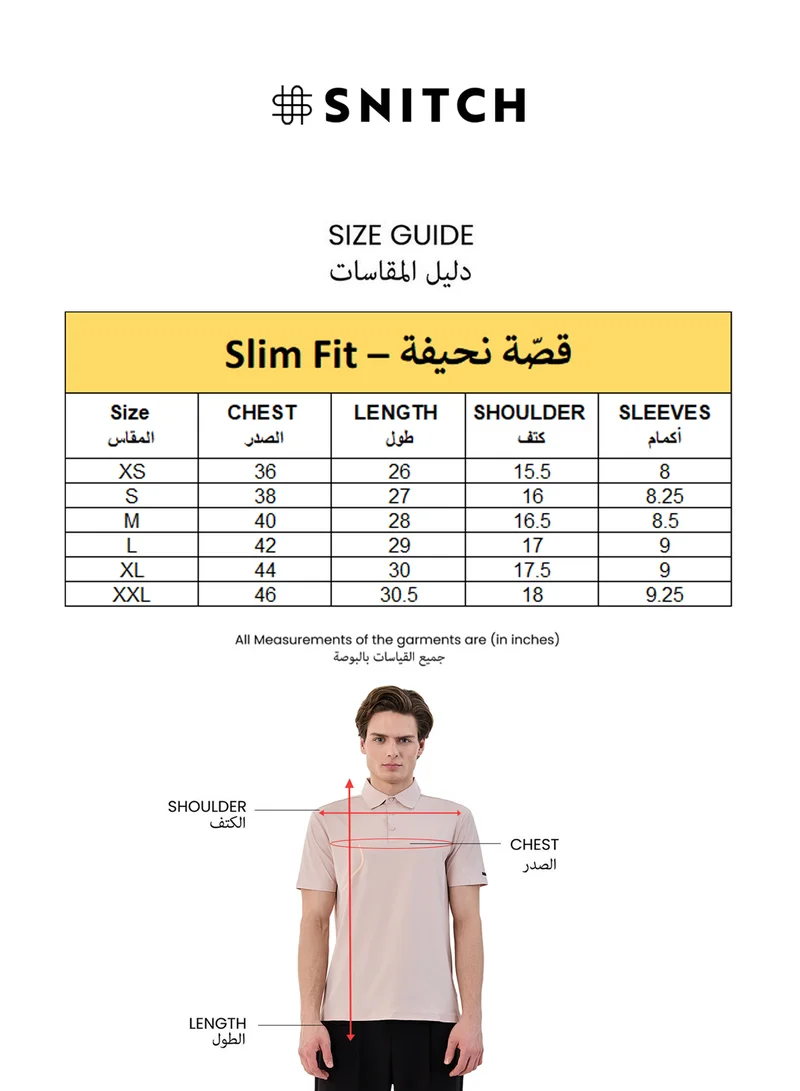 Snitch Beige Meteor Cream Polo T-Shirt for Men | Best Price UAE
