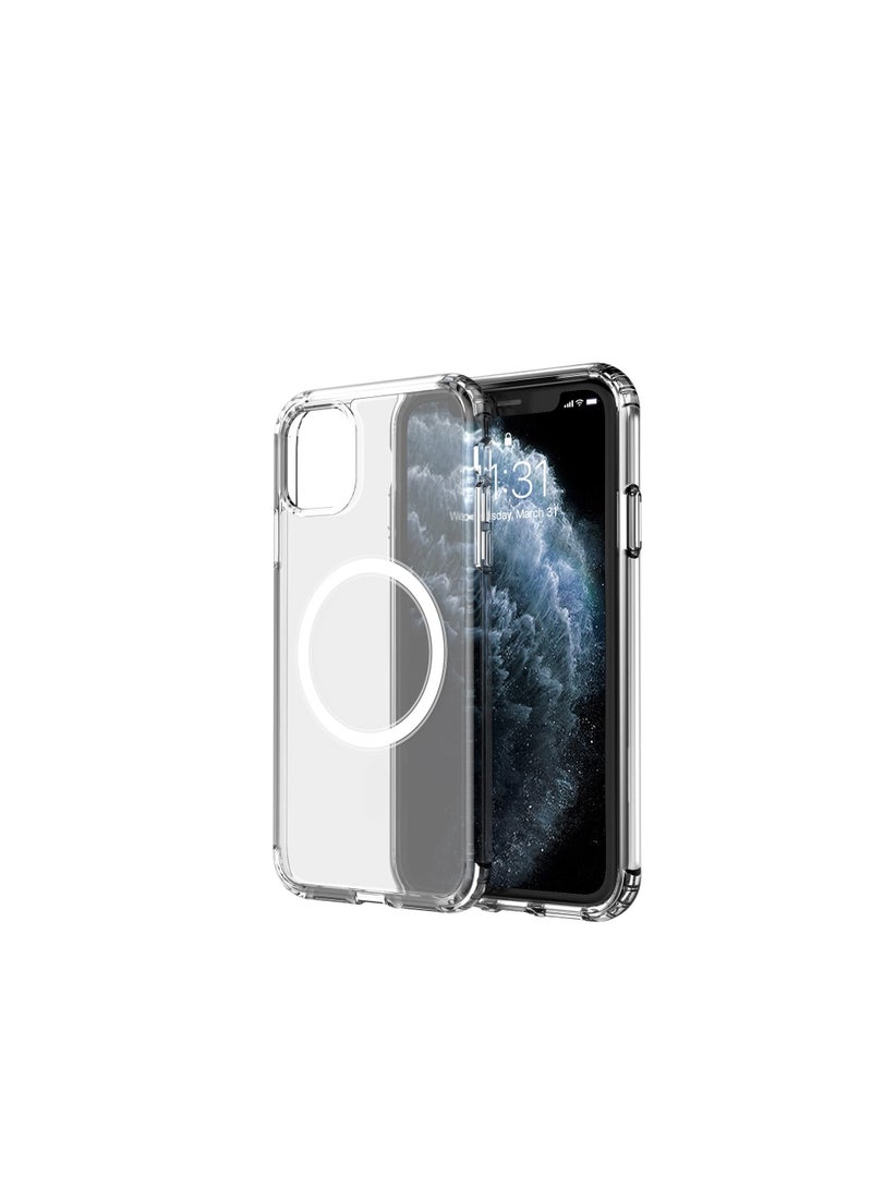 Denx Magnetic Clear Case for iPhone 11 Pro, Camera Lens Full Protection, Anti-Scratch, Compatible with MagSafe Wireless Charging, Shockproof, Compatible with iPhone 11 Pro