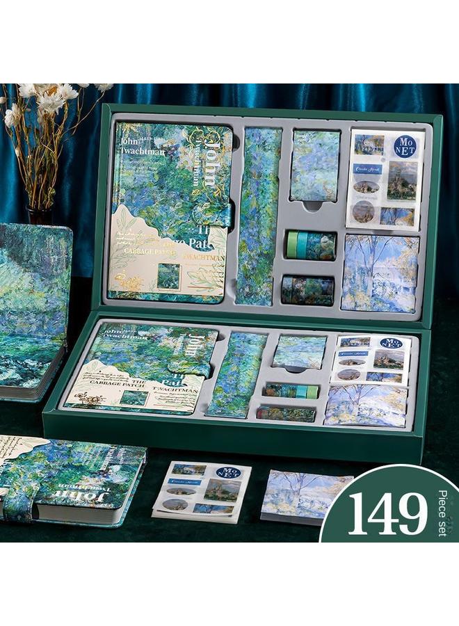 Bluejw Oil Painting Hand Account Suit Gift Box High Color Value Wind Student Birthday Gift Full Set Hand Account Notebook - Image 2