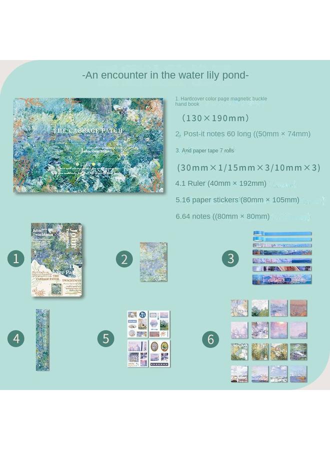 Bluejw Oil Painting Hand Account Suit Gift Box High Color Value Wind Student Birthday Gift Full Set Hand Account Notebook - Image 4