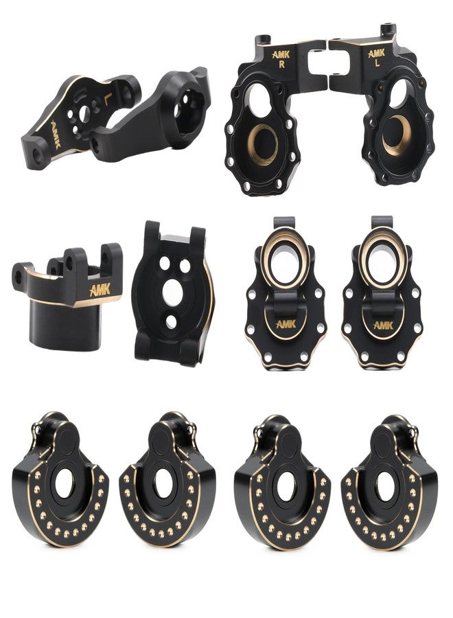 AMK TRX4 Brass Brass Caster Blocks Steering Knuckle Rear Axle Mount Housings Inner Brass Counter Weight for 1/10 RC Crawler TRX6 TRX4 Upgrade Parts (B 6-in-1) - Image 1