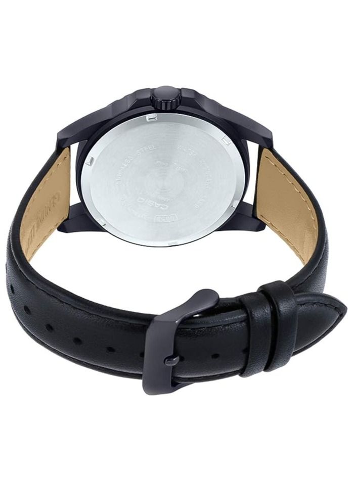 CASIO Black Leather Men Watch MTP-1291BL-1A1VDF - Image 3