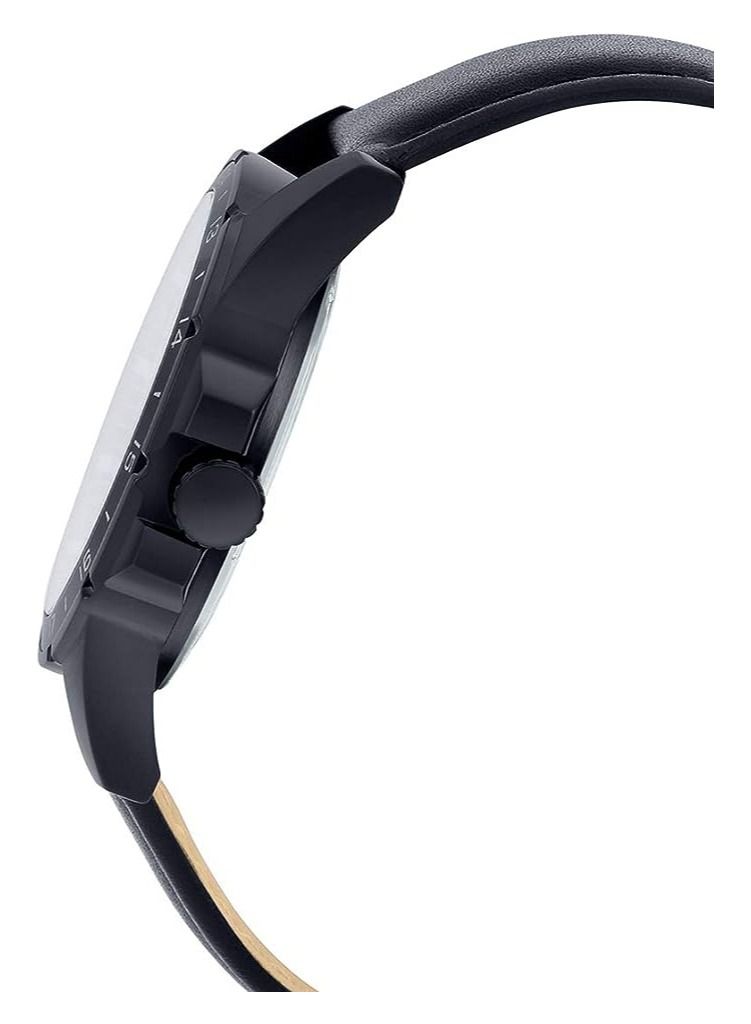 CASIO Black Leather Men Watch MTP-1291BL-1A1VDF - Image 2