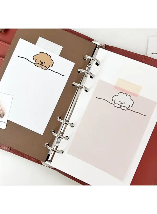 Khaki Color Cute Cartoon Puppy Sticky Note Non Adhesive Memo Pad Korean Style Office Supplies Stationery - Image 1