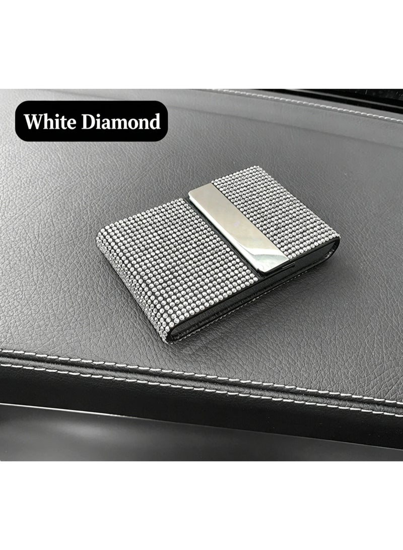 Bling Rhinestone Card Holder, Crystal Diamond Credit Card & Driver License Case,  Business Card Organizer with Metal Clip, Luxury Bling Wallet for Women