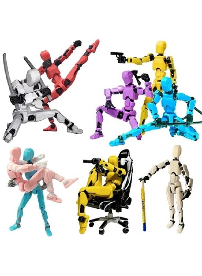 2 Sets T13 Action Figure, 3D Printed Titan 13 Multi-Jointed Movable Robot, Nova Full Body Mechanical Doll, Dummy Action Figures for Creative Gifts and Toy Collection (2 Colors)