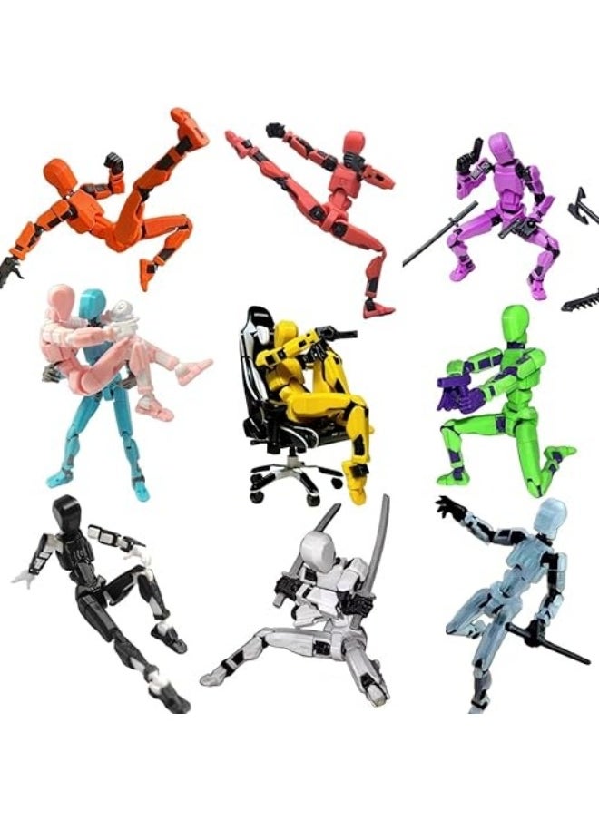 2 Sets T13 Action Figure, 3D Printed Titan 13 Multi-Jointed Movable Robot, Nova Full Body Mechanical Doll, Dummy Action Figures for Creative Gifts and Toy Collection (2 Colors)