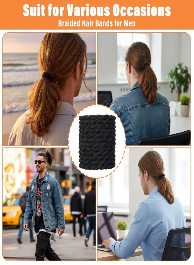 Thrymme 12 Pcs Braided Hair Ties, Braided Black Hair Ties, Durable Hairs Tie for Guys for Long Hairs, Ponytail & Bun - Image 4