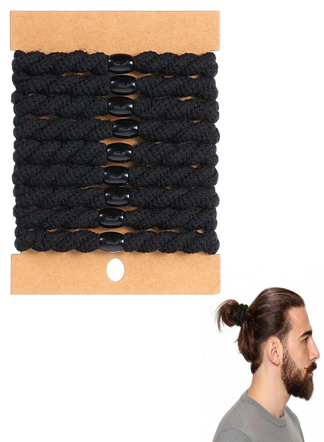 Thrymme 12 Pcs Braided Hair Ties, Braided Black Hair Ties, Durable Hairs Tie for Guys for Long Hairs, Ponytail & Bun - Image 1