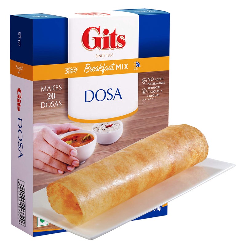 Gits Instant Rice Dosa Breakfast Mix, 1500g (Pack of 3 X 500g Each) - Image 2