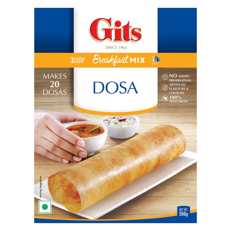 Gits Instant Rice Dosa Breakfast Mix, 1500g (Pack of 3 X 500g Each) - Image 3