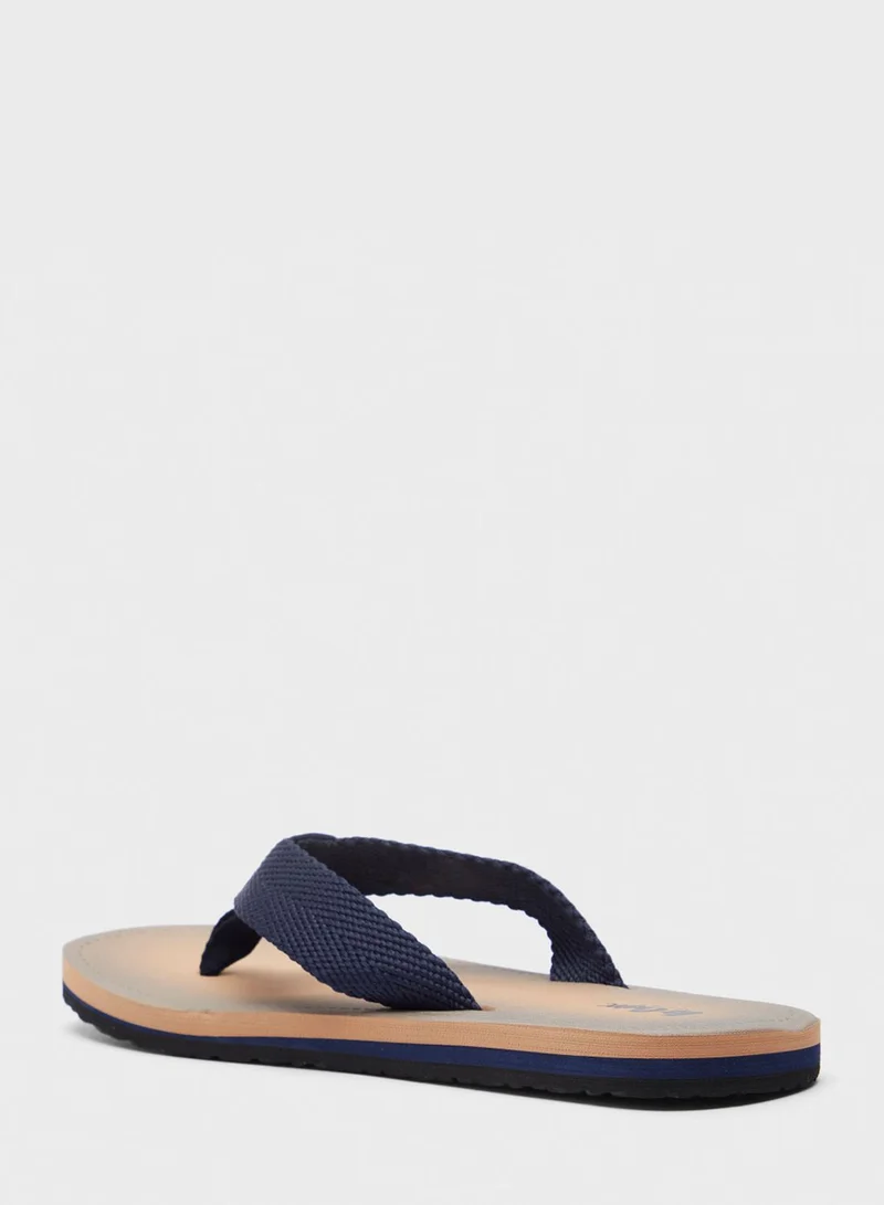 Lee Cooper Logo Strap Flip Flops