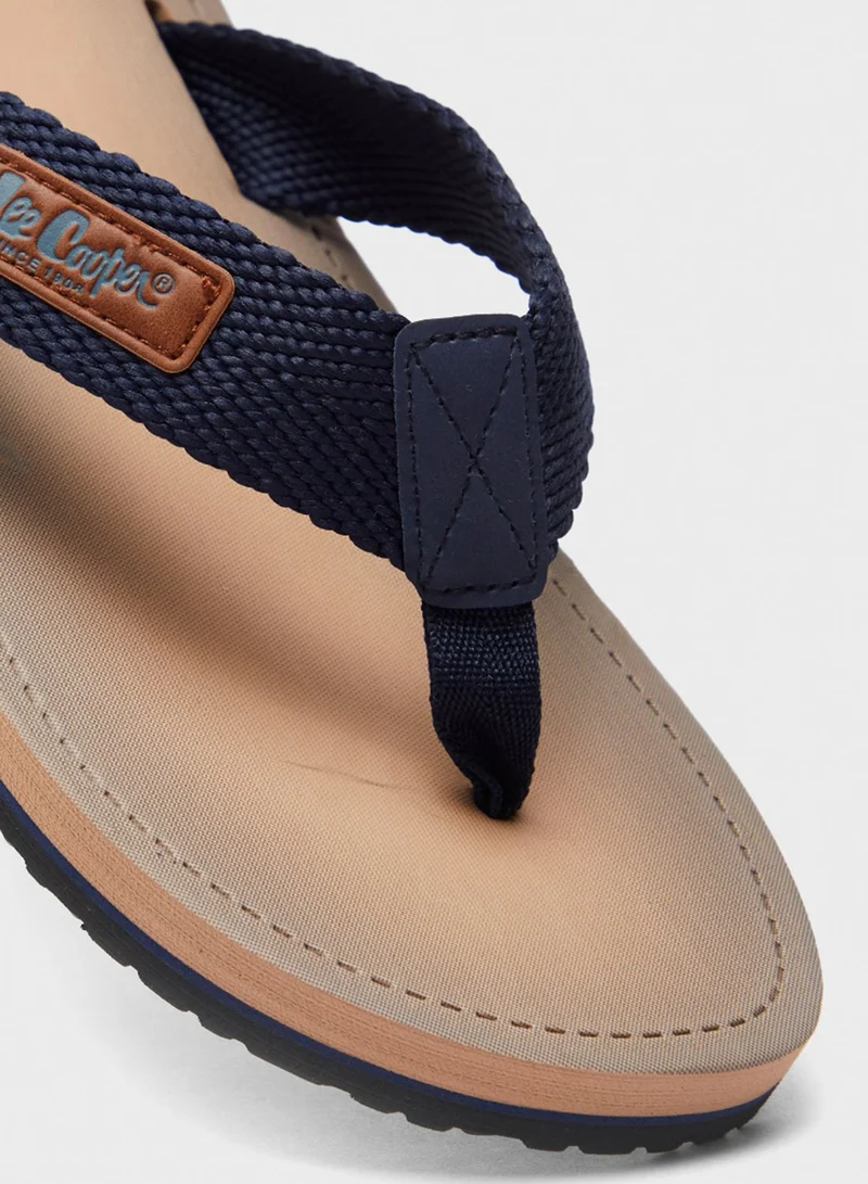 Lee Cooper Logo Strap Flip Flops