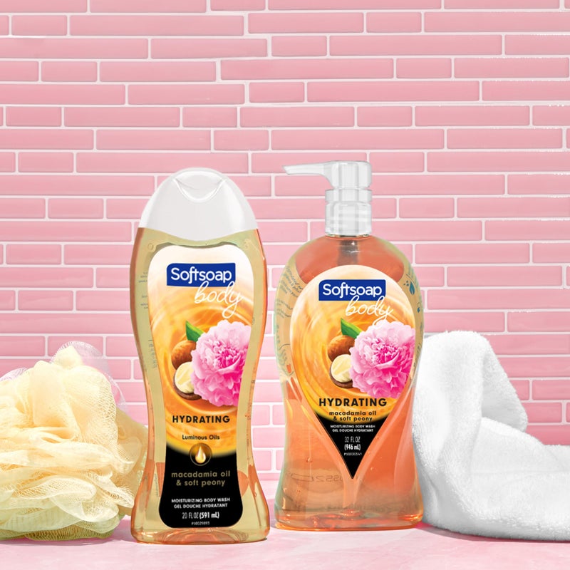 Softsoap Moisturizing body wash, macademia, 20 ounce pump, 20 Fl Oz, 4 Packs - Image 2