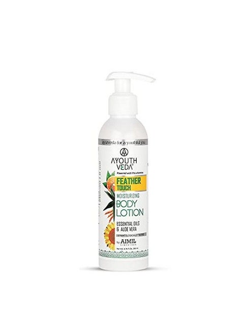 Feather Touch Moisturizing Body Lotion Powered With Provitamins 5 Essential Oils & Aloe Vera Moisturizing Body Lotion 200 Ml (Pack Of 1)