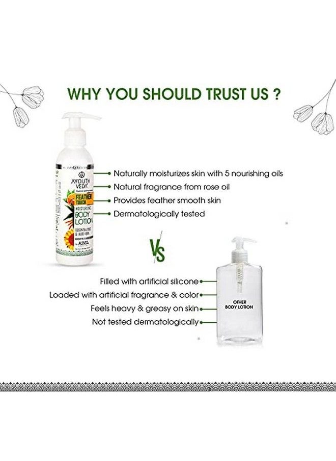 Feather Touch Moisturizing Body Lotion Powered With Provitamins 5 Essential Oils & Aloe Vera Moisturizing Body Lotion 200 Ml (Pack Of 1)