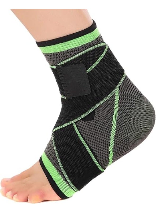 Premium Elastic Ankle Support Brace – Compression Sock with Adjustable Stabilization Strap – Foot Stabilizer for Joint Pain Relief & Post-Injury Recovery (1 Piece) - Image 1