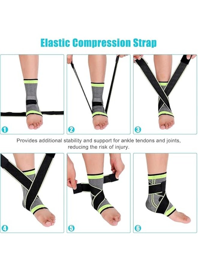 Premium Elastic Ankle Support Brace – Compression Sock with Adjustable Stabilization Strap – Foot Stabilizer for Joint Pain Relief & Post-Injury Recovery (1 Piece) - Image 5