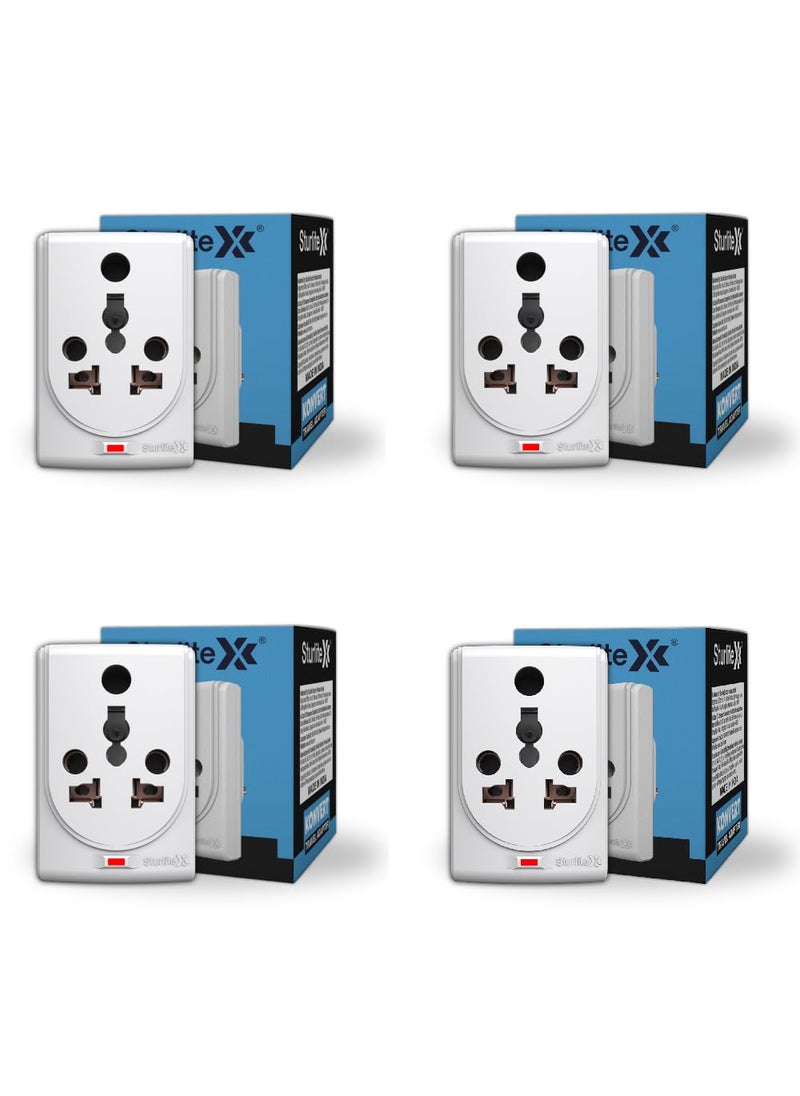 Sturlite Sturlite Konvert Multiplug 616 Conversion Universal AC Travel Adapter6Amp 240V ABS Strong Body Socket Pack of 4  - Image 1